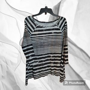 Calvin Klein Performance Quicky Long‎ Sleeve Women's Size L (Black/Gray) (Q73)